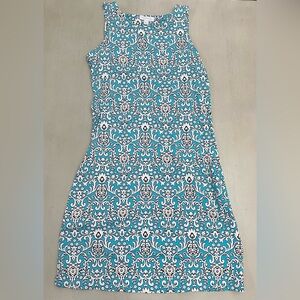 Charter Club Teal and White Floral Dress